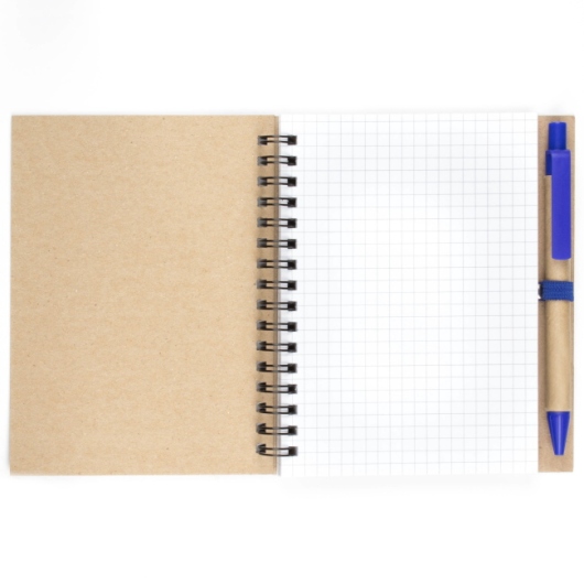Блокнот на пружині з ручкою К-6830