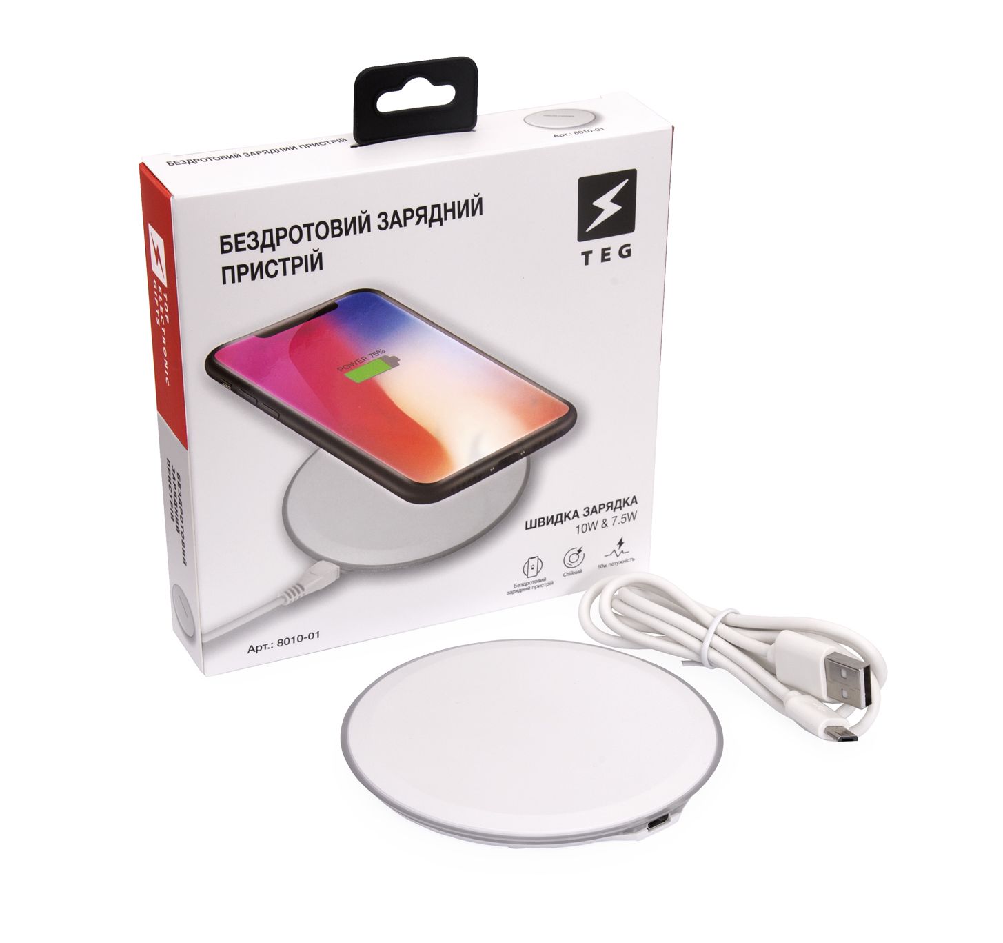 Портативний бездротовий зарядний пристрій T-8010