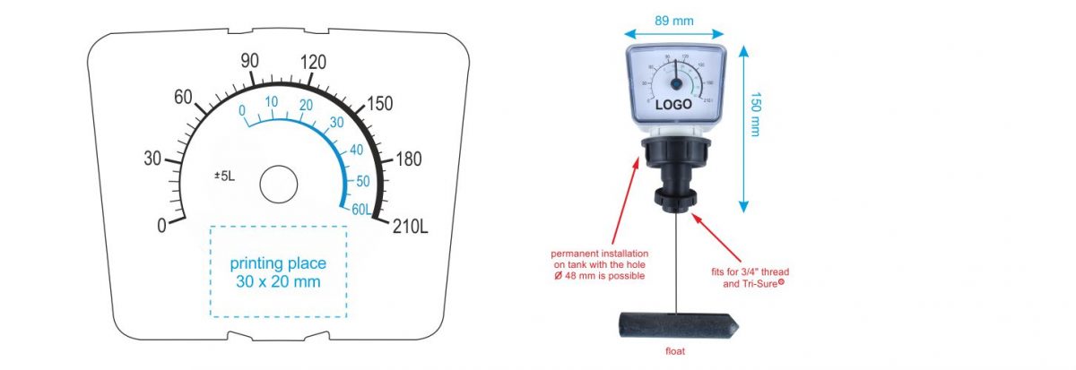 Поплавок в бочку для визначення рівня мастила BO-BARREL