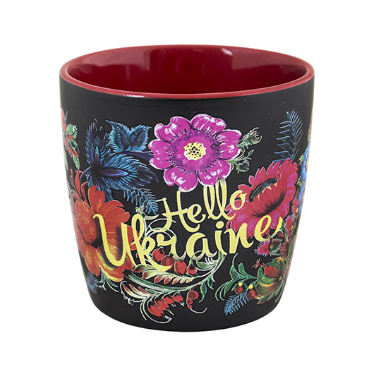 Чашка керамічна Петриківський розпис