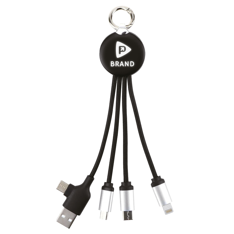 Зарядний кабель 3в1 з підсвідкою Т-8073