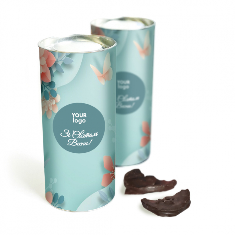 Коробка цукерок "Orange" з логотипом 300 г "Тубус" RL-6.10.009