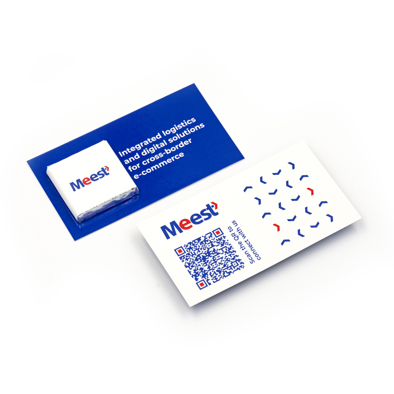 Візитка з брендованим шоколадом 4 г RL-6.6.013