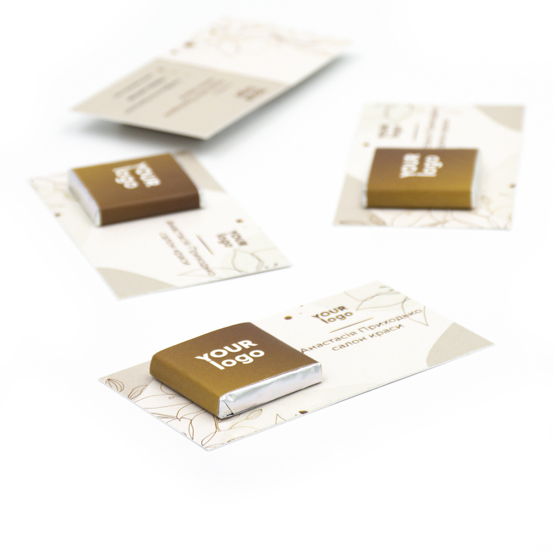 Візитка з брендованим шоколадом 4 г RL-6.6.013