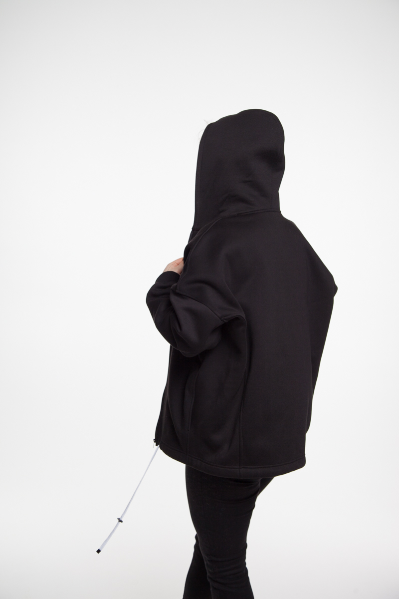 Худі оверсайз на блиcкавці з капюшоном TR-25116