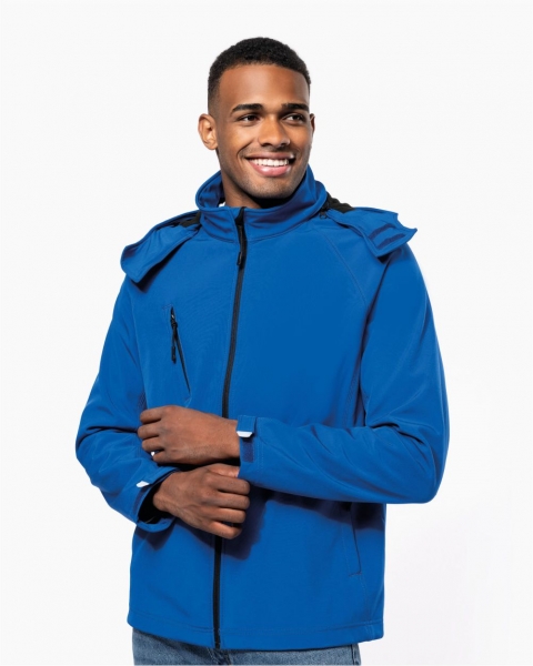 Чоловіча софтшелл-куртка зі знімним капюшоном TT-KA413