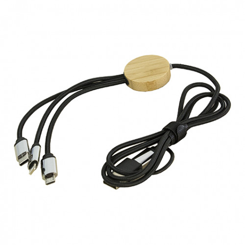 Зарядний кабель 3в1 з підсвідкою лого K-P0111P