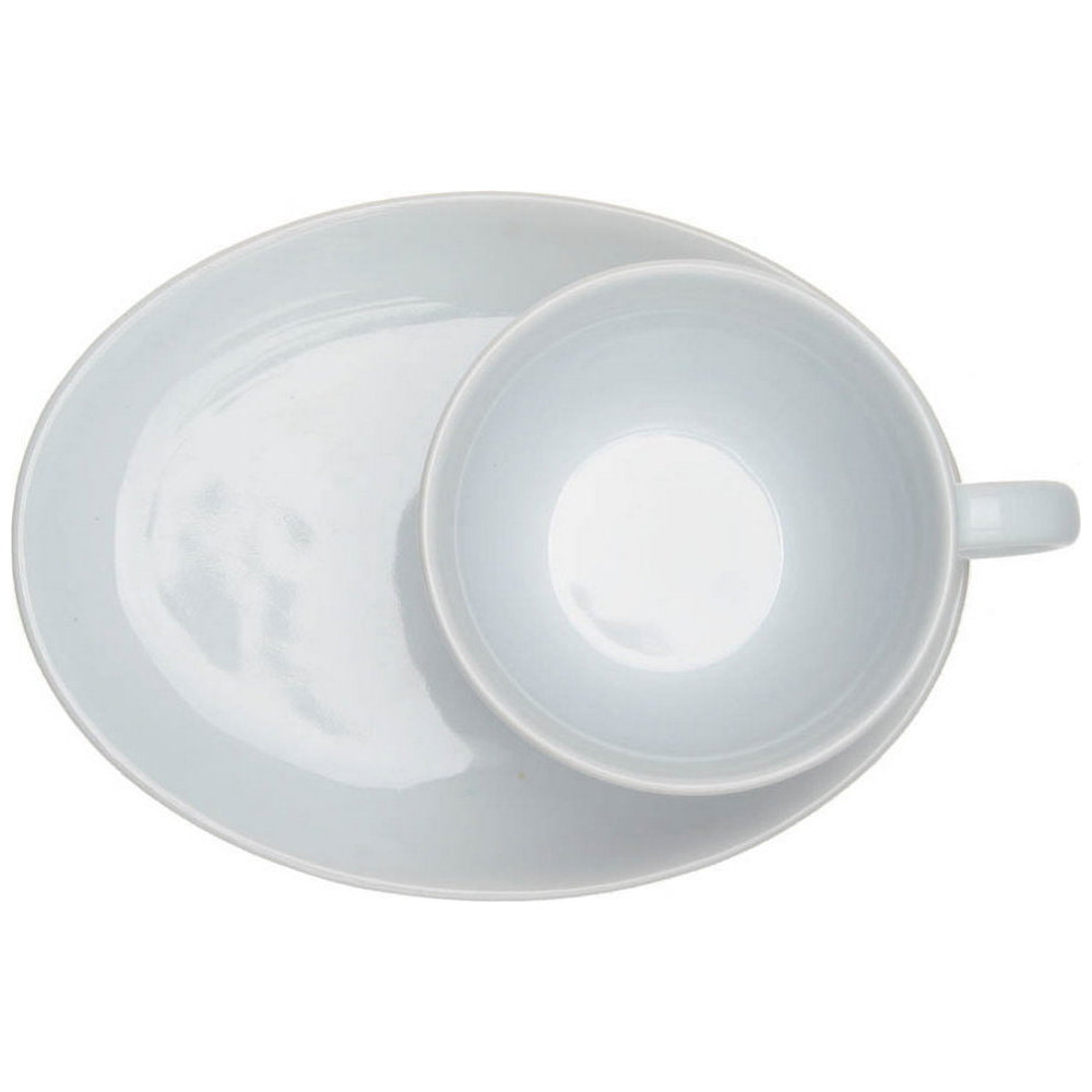 Чашка керамічна з блюдцем повністю глянцева E-88210406