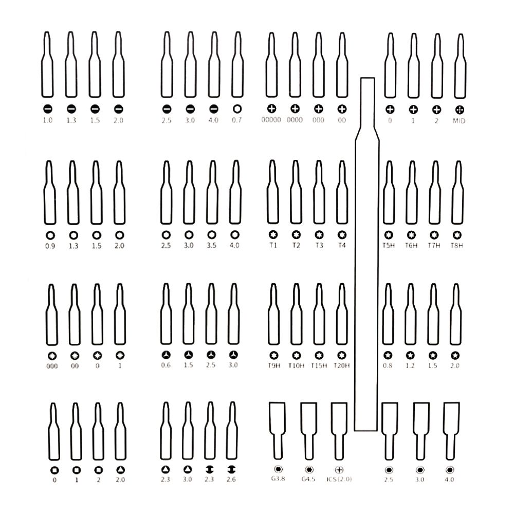 Набір прецизійних викруток 88в1 B-100030905