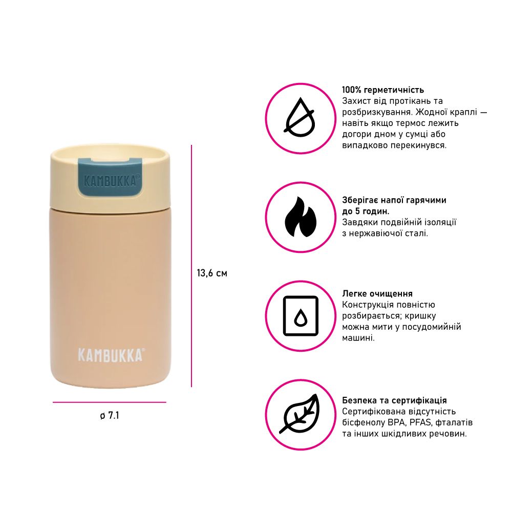 Термокружка 300 мл сталева вакуумна B-11-02-03