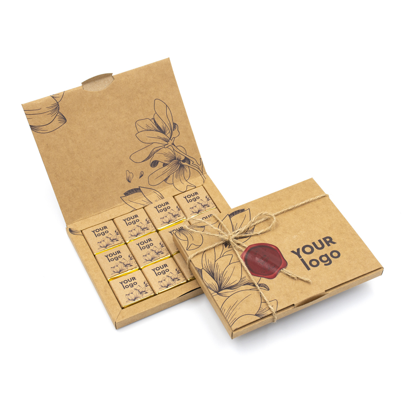 Шоколадний набір з логотипом 60 г "Книга" крафт RL-6.2.105